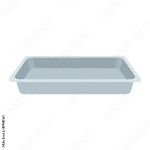 Fotografia Metal medical tray for surgical instruments and hospital clinic use