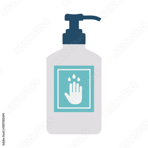 Hand sanitizer pump bottle for medical hygiene and virus protection