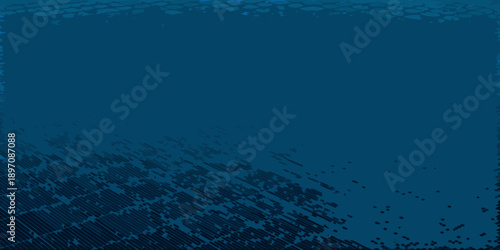 Dark teal background with a textured distressed border effect