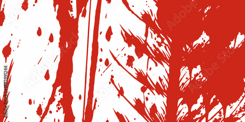 Abstract red and white brushstrokes creating a dynamic textured background