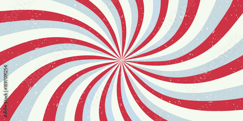 A swirling vintage style background with red white and blue stripes
