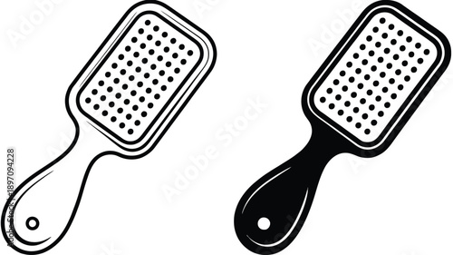 Two of a Foot File: Outline and Solid Black