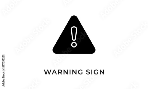 Warning Sign vector icon isolated on white background
