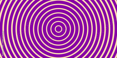 Illustration of purple and vanilla colored concentric circles