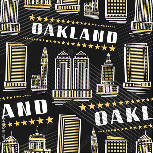 Vector Oakland Seamless Pattern