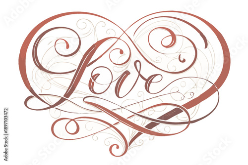 An elegant swirling design featuring the letter l in a light reddish brown hue set against a plain white background