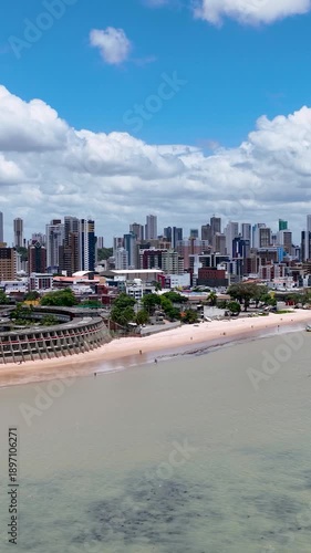 Wallpaper Mural Tambau Beach At Joao Pessoa Paraiba Brazil. Aerial View Of Stunning Beach With Crystal Clear Waters. Construction Skyline High Rise Building Awesome. Construction Architecture Business. Torontodigital.ca