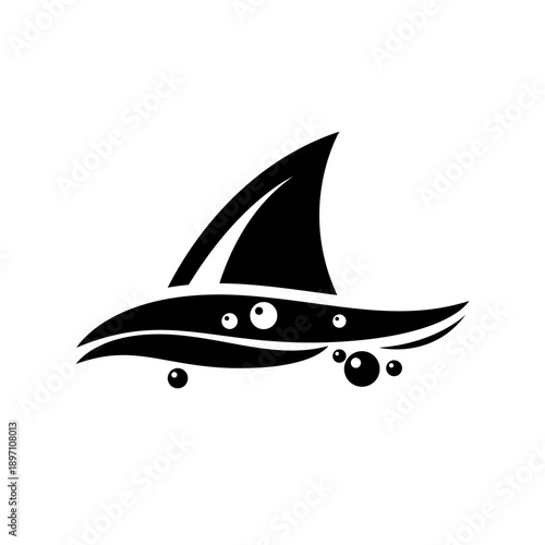 Shark logo water icon symbol design vector