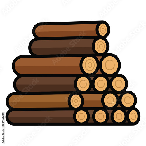 Stack of Logs or Timber.
