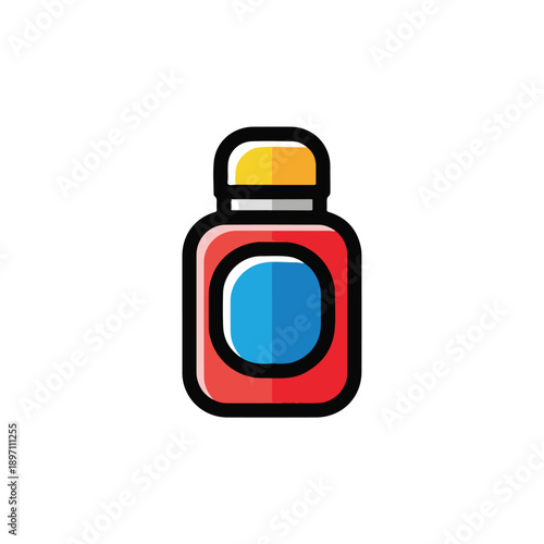 Red Camera Lens with Yellow Top.