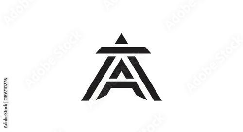 Modern abstract letter A logo design.