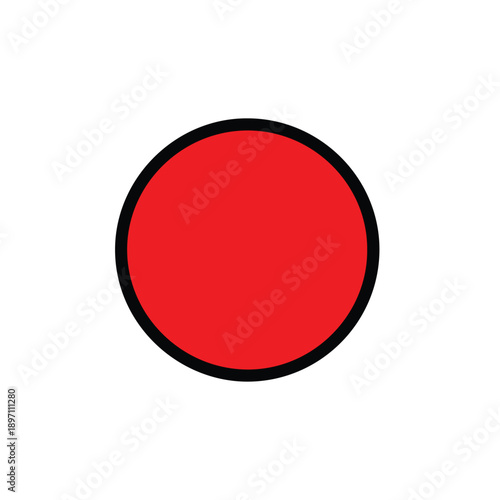 Red Circle Shape Simple Icon Design. Free Download Red Circle Shape Simple Icon Design. - GFXLoad