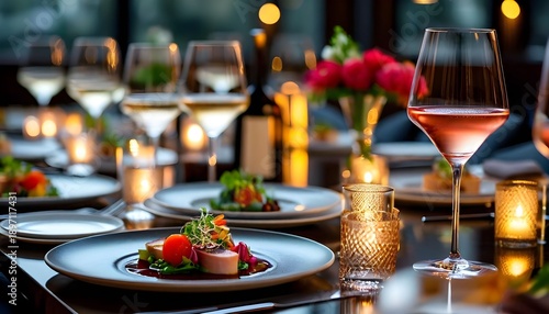 table setting at restaurant