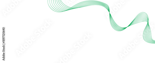 green ribbon isolated on 