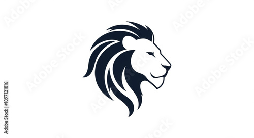 Horse head silhouette vector illustration with tribal design and flowing mane