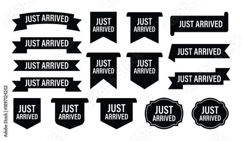 Just arrived vector label design element for promotion sale discount in black color