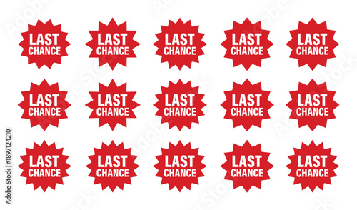 Last chance offer discount tag sale promotion vector illustration label and advertising special design