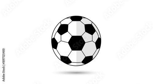 Classic Black and White Soccer Ball Vector Illustration