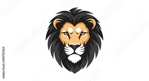 Lion and tiger head vector illustration on white background