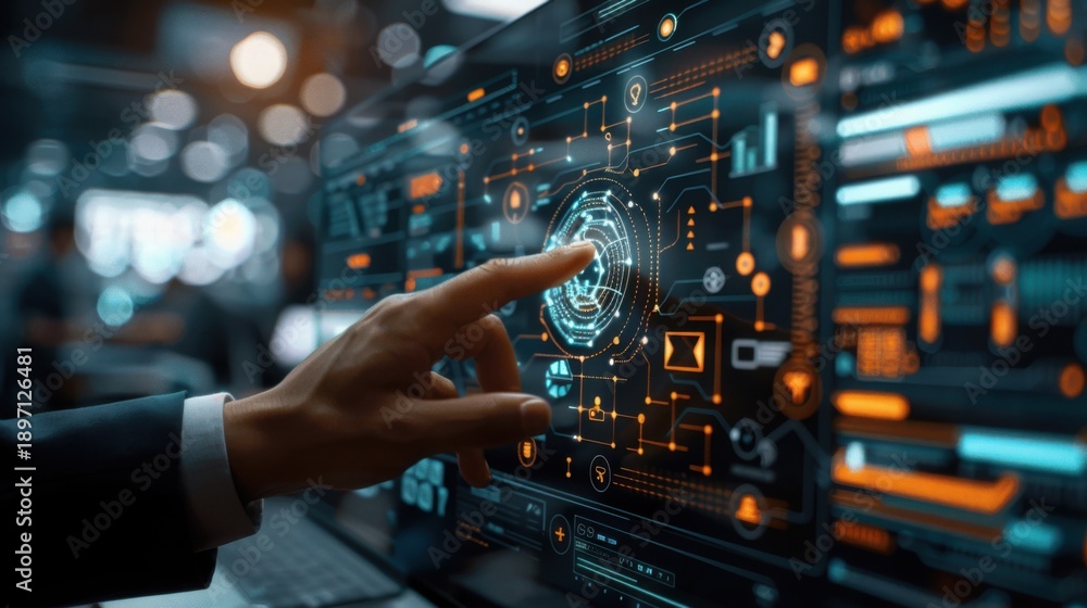 Obraz premium Enterprise Sourcing Digital Transformation Concept Copy Space