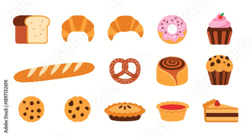 Bakery items bread pastries and sweet treats