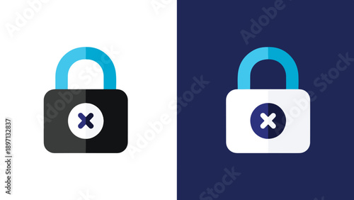 Security lock icons - Line and glyph solid icon and logo template - Vector icon symbol for website - Icon vector - Blue icon vector. Clipart. Icon