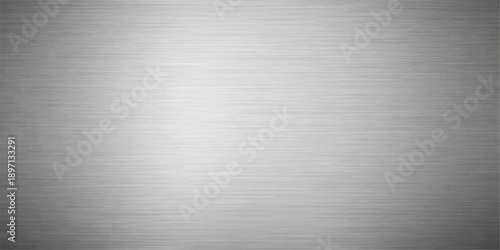 Brushed silver metal plate texture featuring a seamless gray stainless steel surface with a shiny metallic aluminum pattern design suitable for a sleek material backdrop or industrial wallpaper