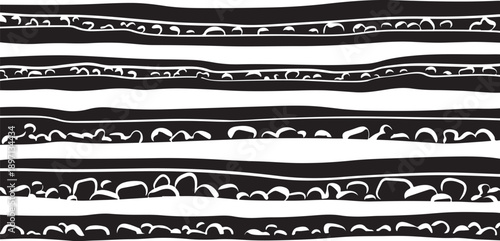 Black and white abstract striped pattern background texture design