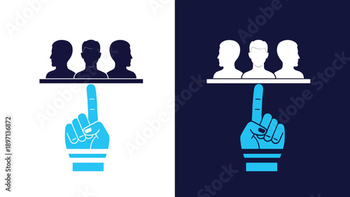 Team selection icon set - Line and glyph solid icon and logo template - Vector icon symbol for website - Icon vector - Blue icon vector. Clipart. Icon