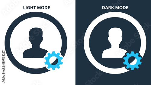 Light and dark mode icons - Line and glyph solid icon and logo template - Vector icon symbol for website - Icon vector - Blue icon vector. Clipart. Icon