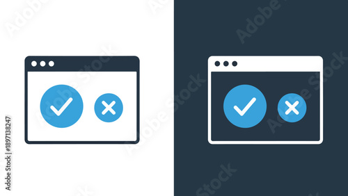 Checkbox icons - Line and glyph solid icon and logo template - Vector icon symbol for website - Icon vector - Blue icon vector. Clipart. Icon