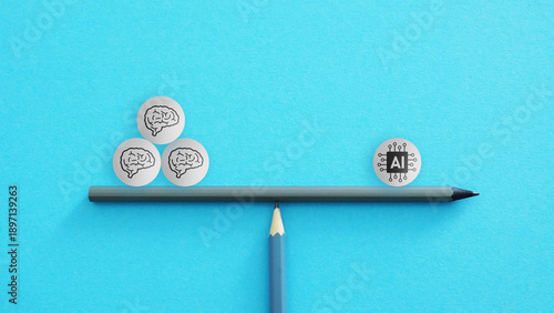 Wallpaper Mural AI Ethics and Job Displacement Concept. Artificial Intelligence Replacing Human Work, Automation Impact, Workforce Transformation and Ethical Balance with Copy Space Torontodigital.ca