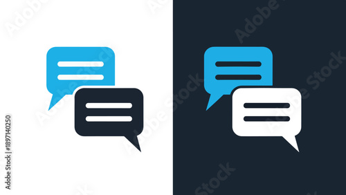 Communication icons - Line and glyph solid icon and logo template - Vector icon symbol for website - Icon vector - Blue icon vector. Clipart. Icon