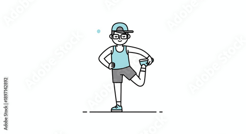 Young person stretching and practicing yoga outdoors on a sunny day engaging in healthful exercise routine for flexibility and