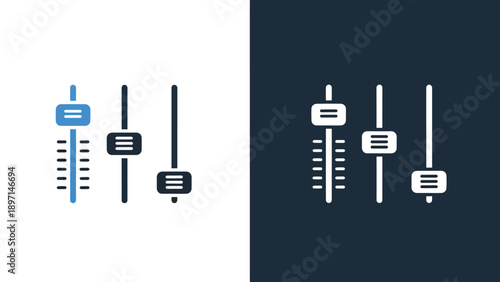 Audio controls icon set - Line and glyph solid icon and logo template - Vector icon symbol for website - Icon vector - Blue icon vector. Clipart. Icon