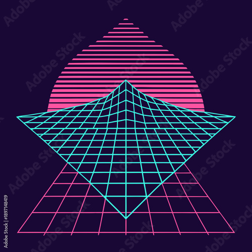 Distorted grid shapes isolated. Retrofuturistic warped mesh grid. Curved mesh abstract elements. Retro punk design element. Vector curve surface background.