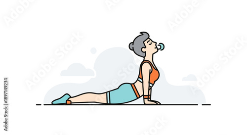 Comfortable woman practicing yoga in a serene indoor setting with relaxed posture and focus on mindfulness exercise during daytime