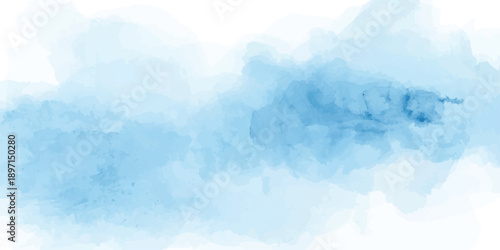Misty dark blue watercolor background with soft textures and minimalistic design, smooth blue and white gradient, ideal for creating a peaceful design atmosphere.