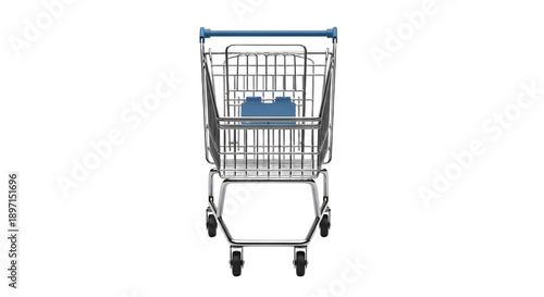 Shopping Cart Isolated on Black Background