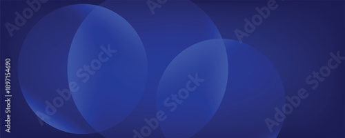 Minimal style dark blue circle center bubble decoration background. vector illustration.