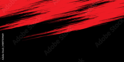 Abstract grunge red paint spill background. Blood spill on black background