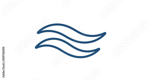 Abstract Wave Symbol Icon Design