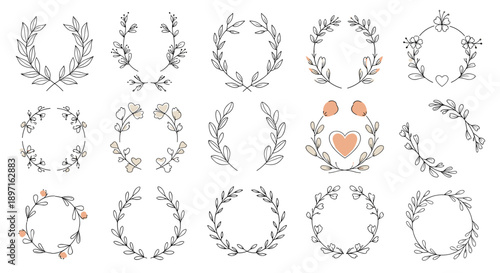 Collection of various shapes including squares circles and labels with dashed cutting lines and scissors icons for craft and coupon templates.