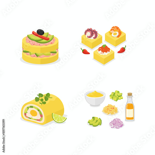 Peruvian Causa Limeña with Chicken and Potatoes