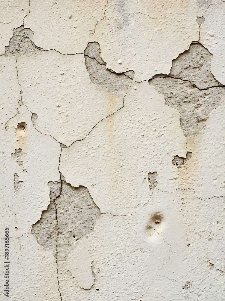 Obraz premium Weathered Wall Surface Texture Displaying Cracks and Peeling Paint Effects