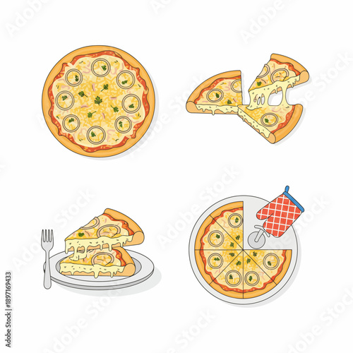 Traditional Fugazzeta Argentinean Style Pizza