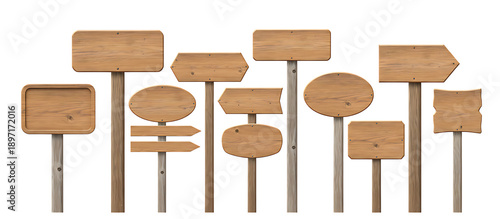 木製の看板のセット