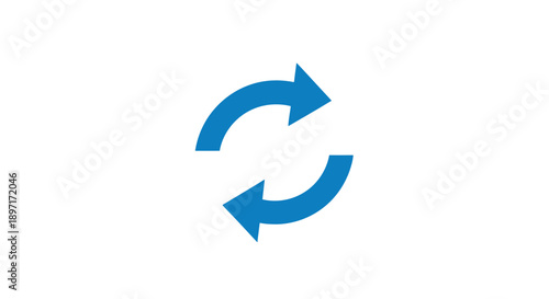 Refresh Sync Data Update Cycle Arrows Icon on Isolated White Background