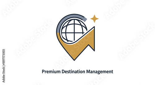 Premium Destination Management Logo Design Concept.
