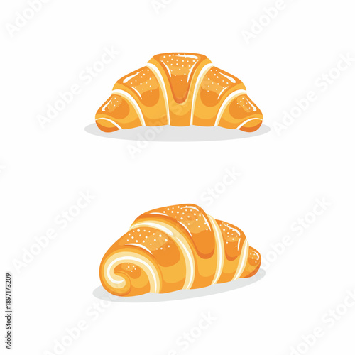 Delicious Medialunas Sweet Croissants Pastry